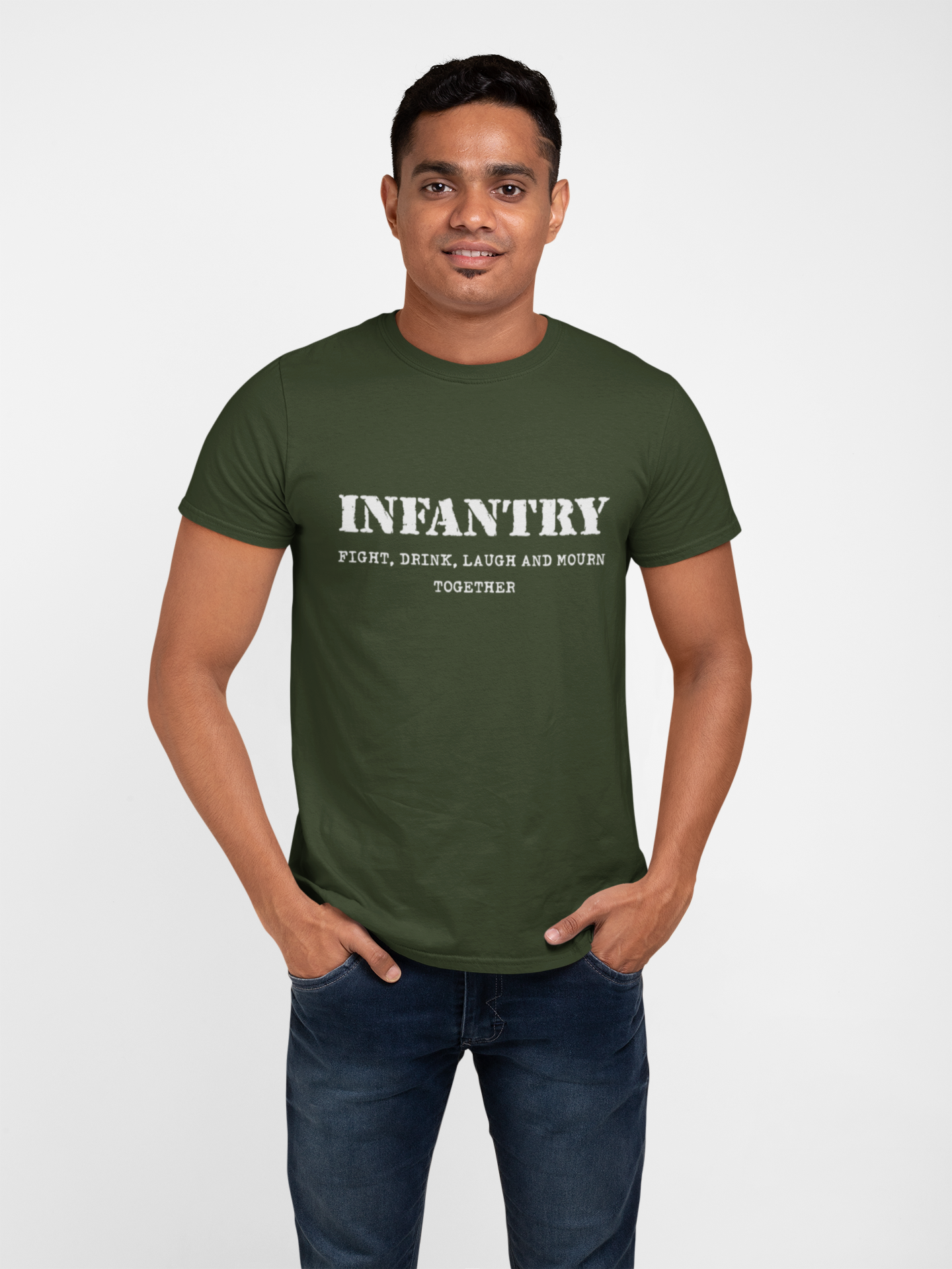 Infantry T-shirt - Fight, Drink, Laugh and Mourn Together (Men)