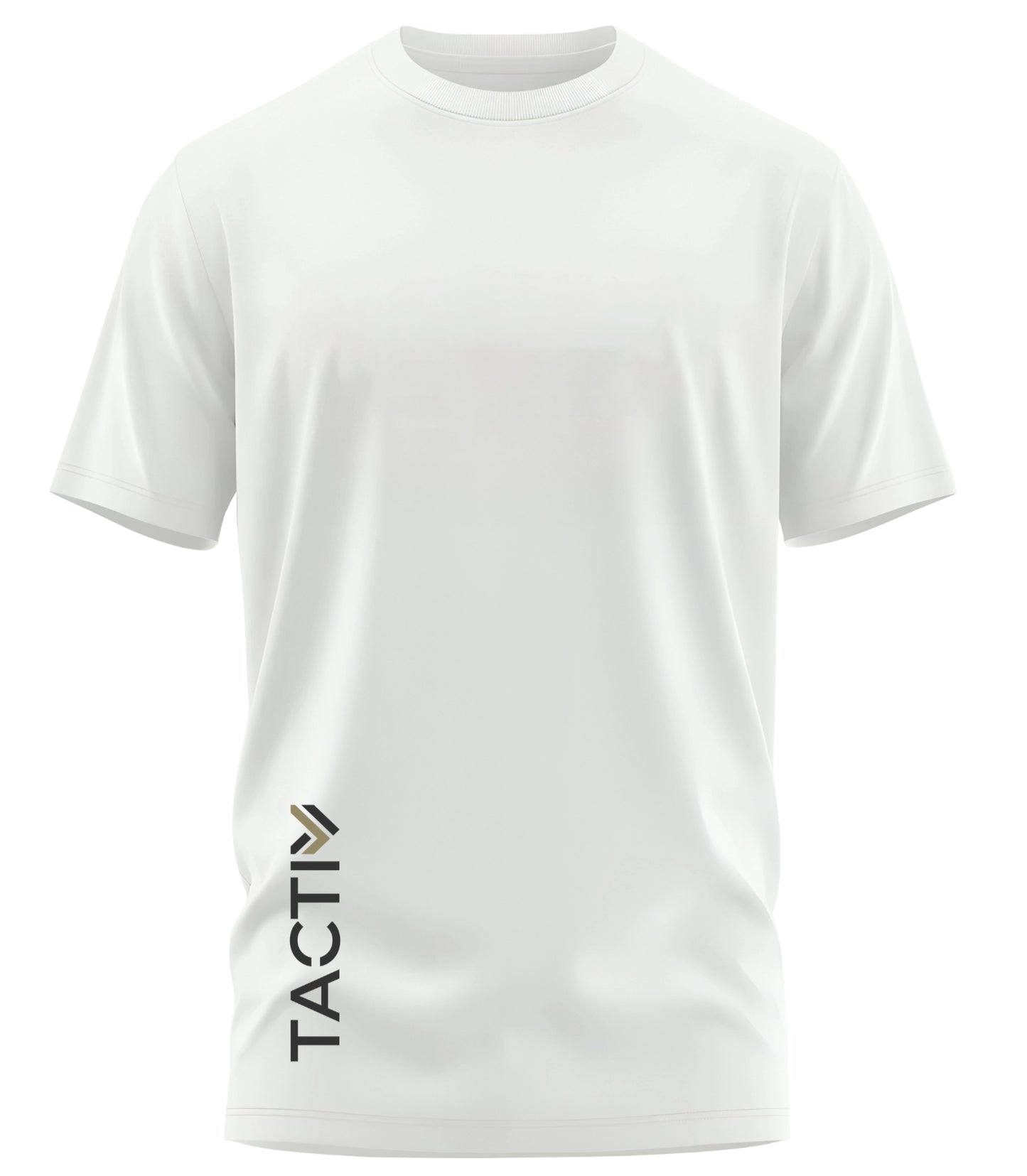 Tactiv Vertical Word Logo on Body T-shirt | Crew Neck | Half Sleeve