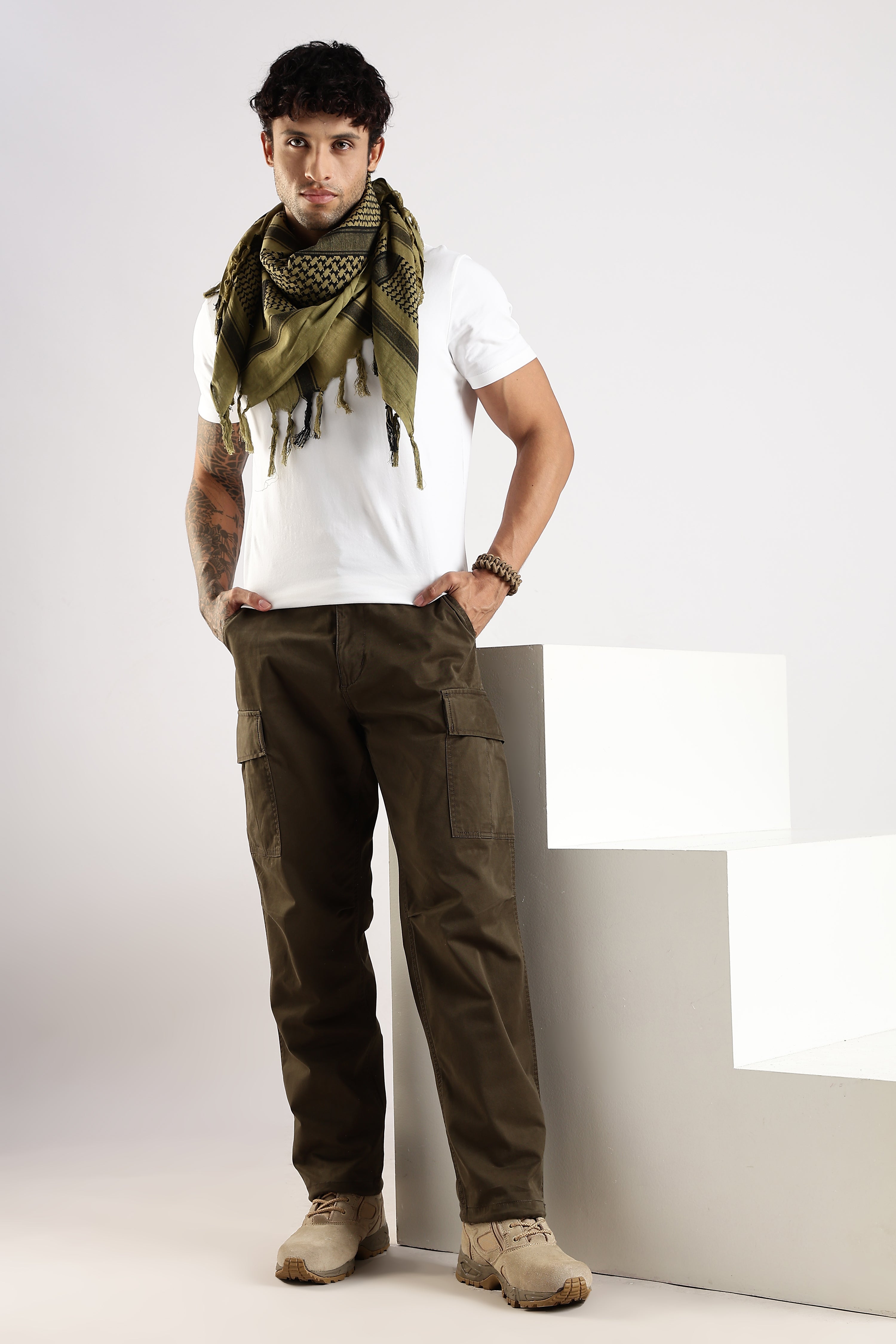 Tactical Shemagh | Classic Pattern | Olive Green