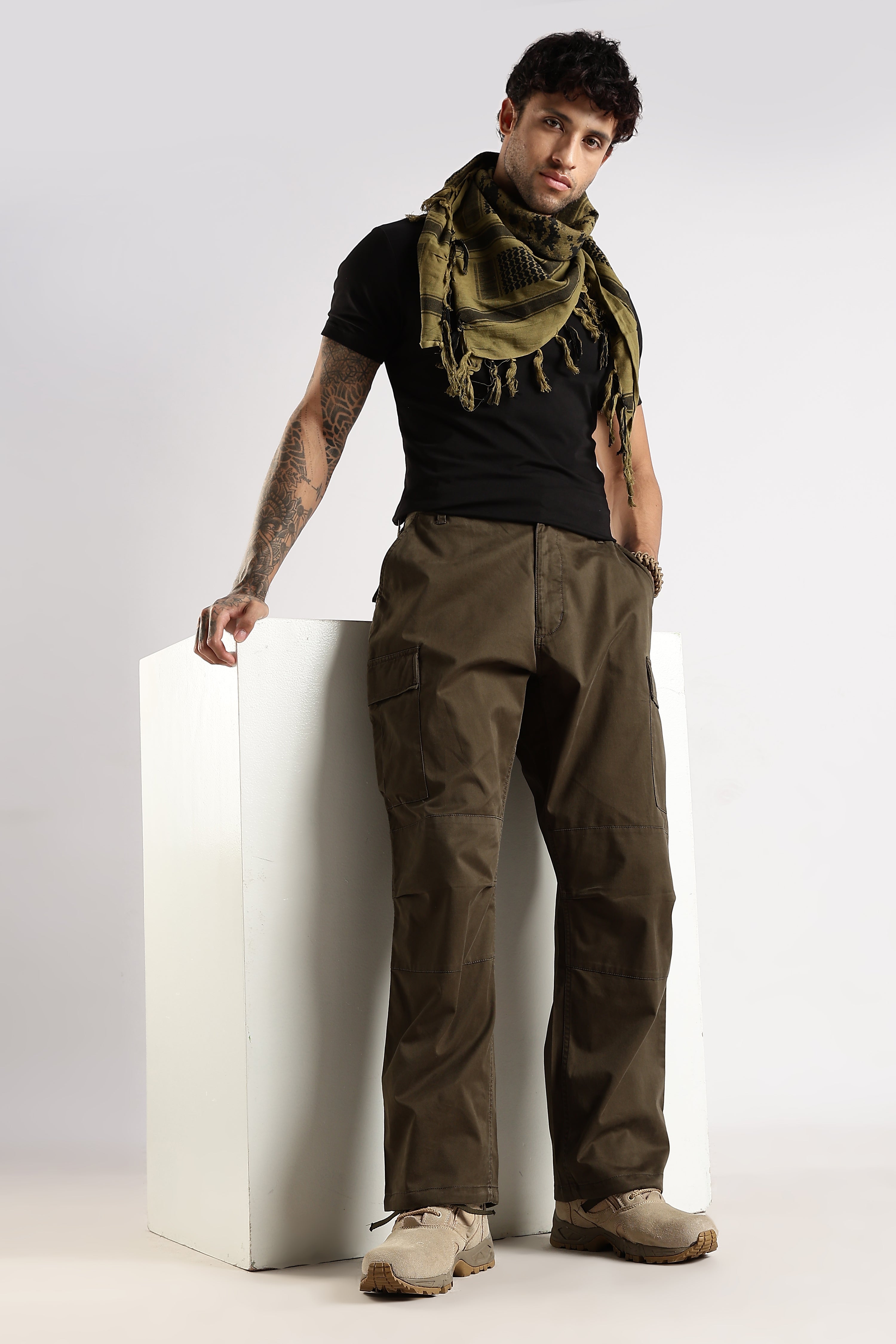 Tactical Shemagh | Digital Camo Pattern | Olive Green