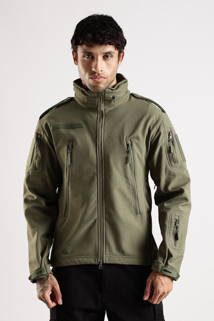 Tactical Softshell Military Jacket With Shoulder Flap