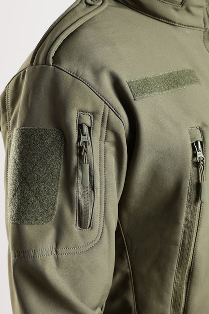 Tactical Softshell Military Jacket With Shoulder Flap