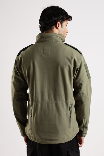 Tactical Softshell Military Jacket With Shoulder Flap