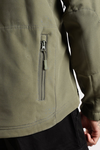 Tactical Softshell Military Jacket With Shoulder Flap