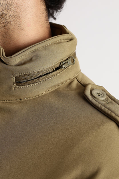 Tactical Softshell Military Jacket With Shoulder Flap