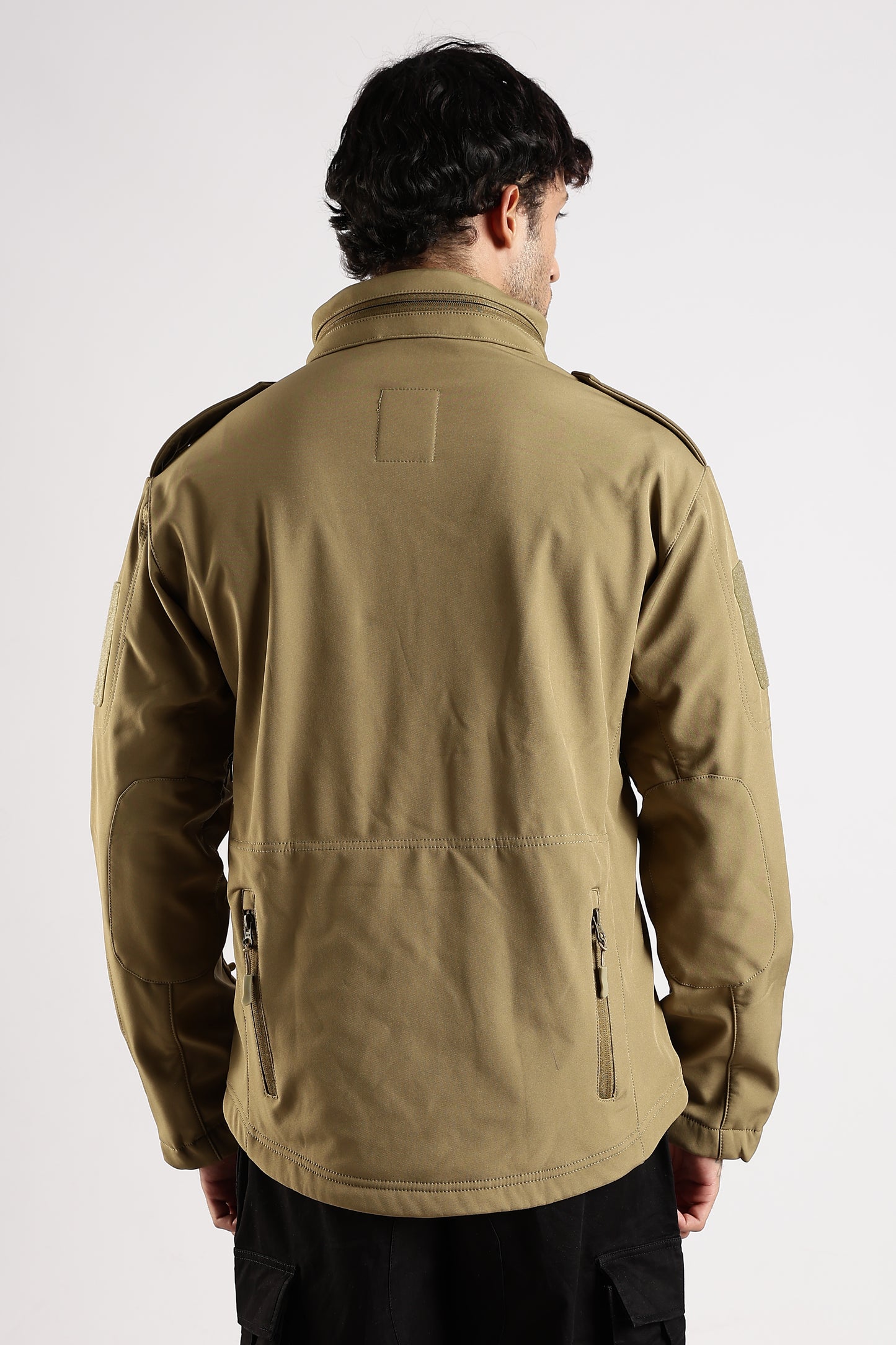 Tactical Softshell Military Jacket With Shoulder Flap
