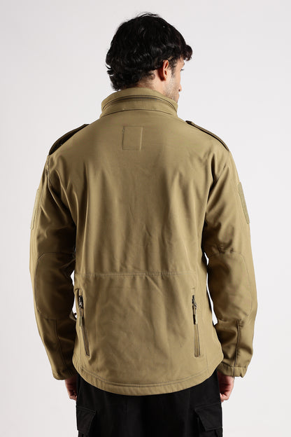 Tactical Softshell Military Jacket With Shoulder Flap