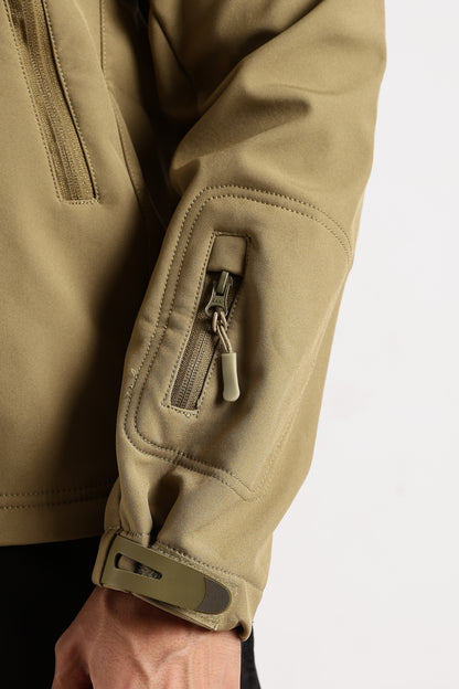 Tactical Softshell Military Jacket With Shoulder Flap
