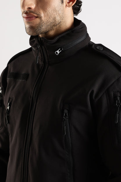 Tactical Softshell Military Jacket With Shoulder Flap