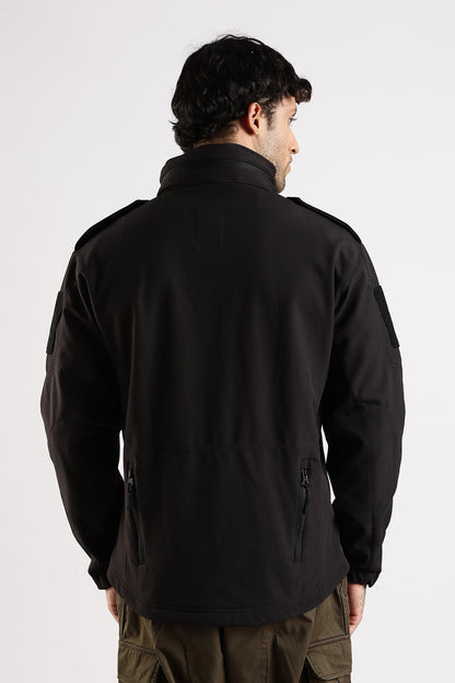 Tactical Softshell Military Jacket With Shoulder Flap