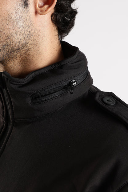 Tactical Softshell Military Jacket With Shoulder Flap