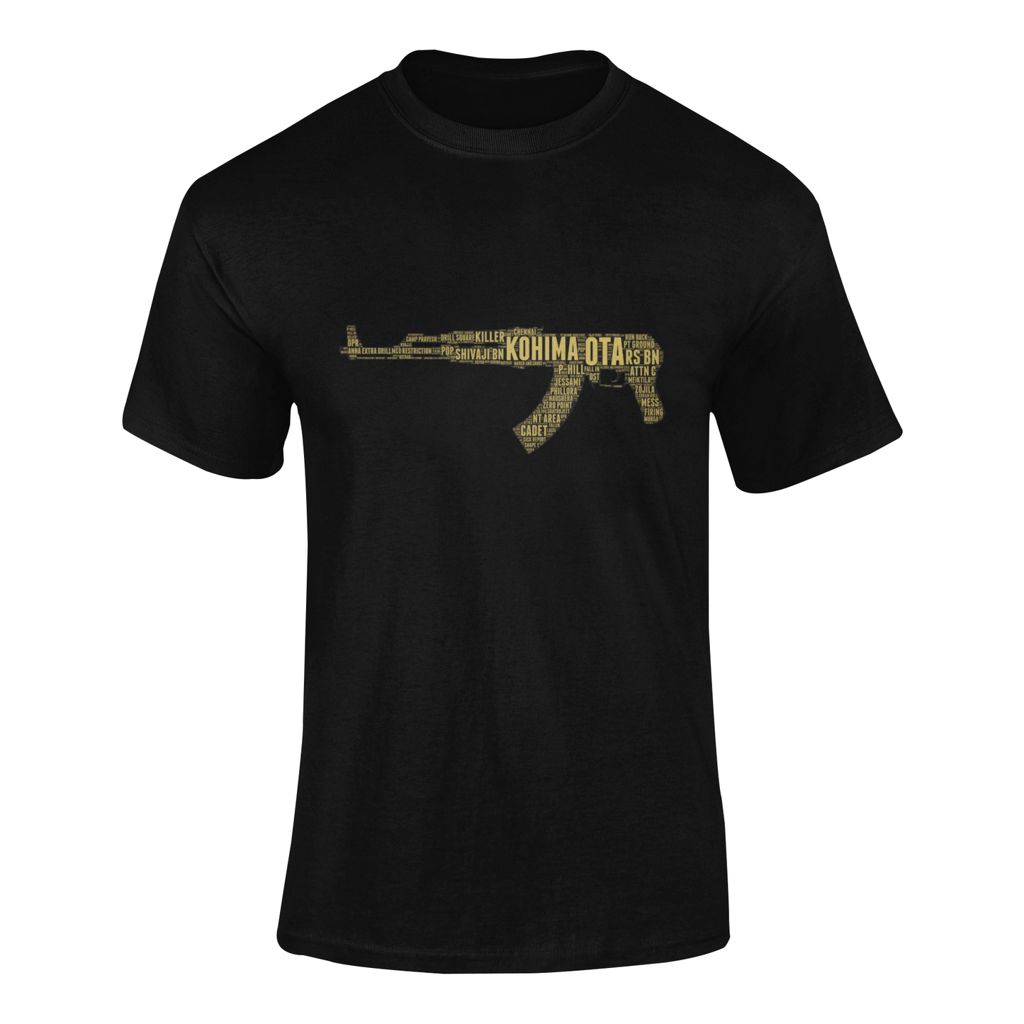OTA T-shirt - Word Cloud Kohima - AK-47 Folding Stock (Men)