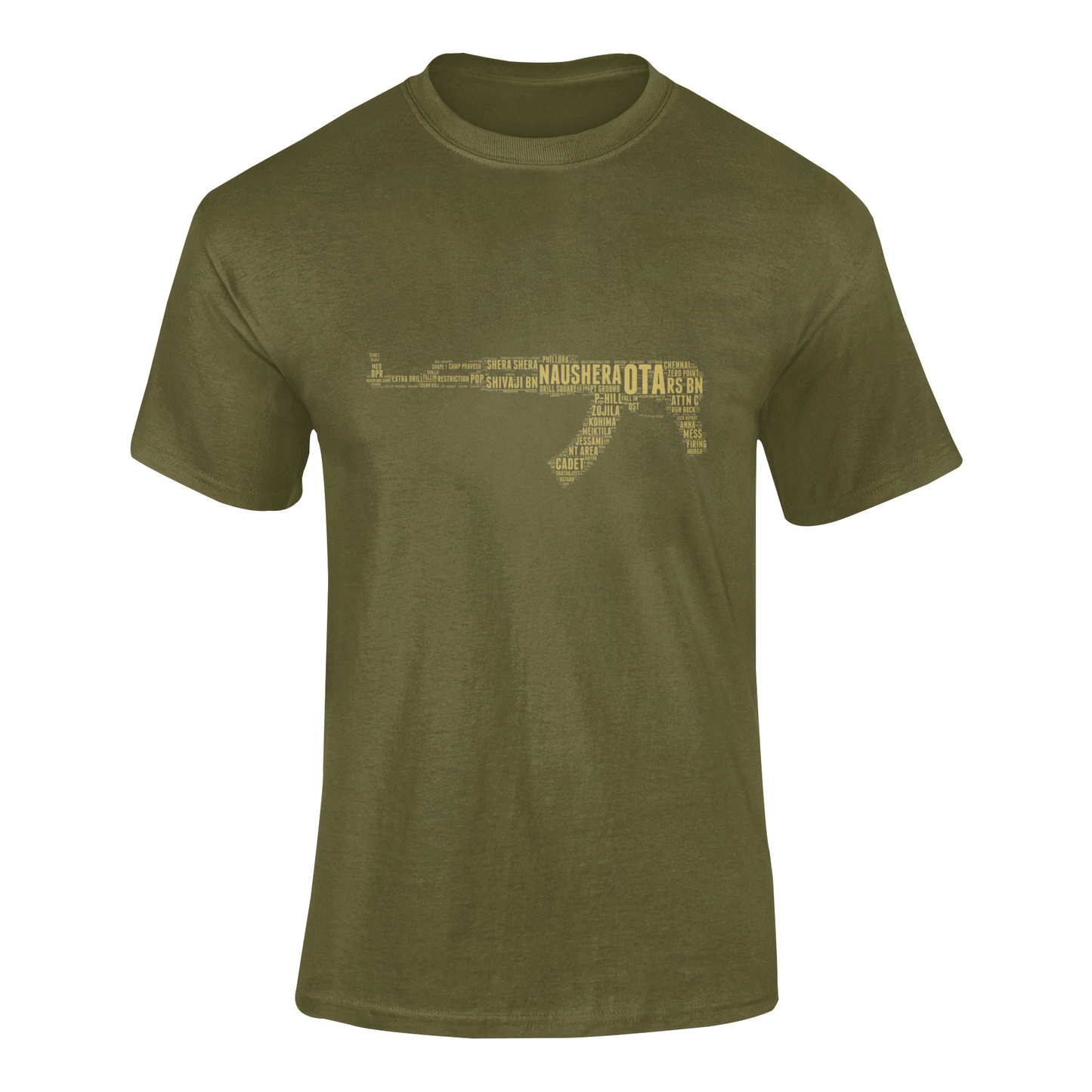 OTA T-shirt - Word Cloud Naushera - AK-47 Folding Stock (Men)