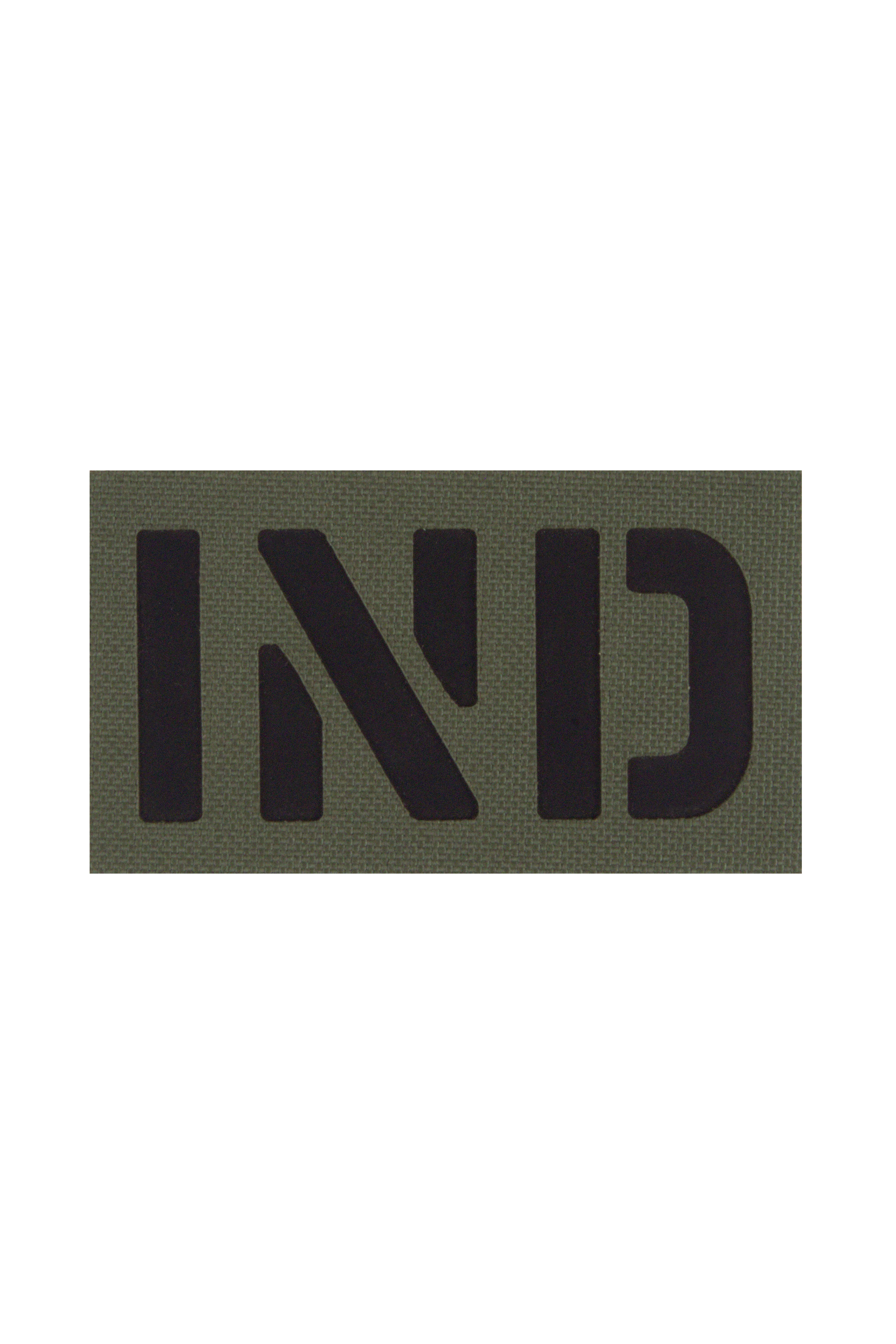 India infrared patch in ranger green colour with 'IND' in black letters.