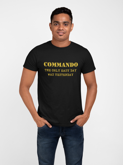 Commando T-shirt - Commando - The Only Easy Day Was Yesterday (Men)