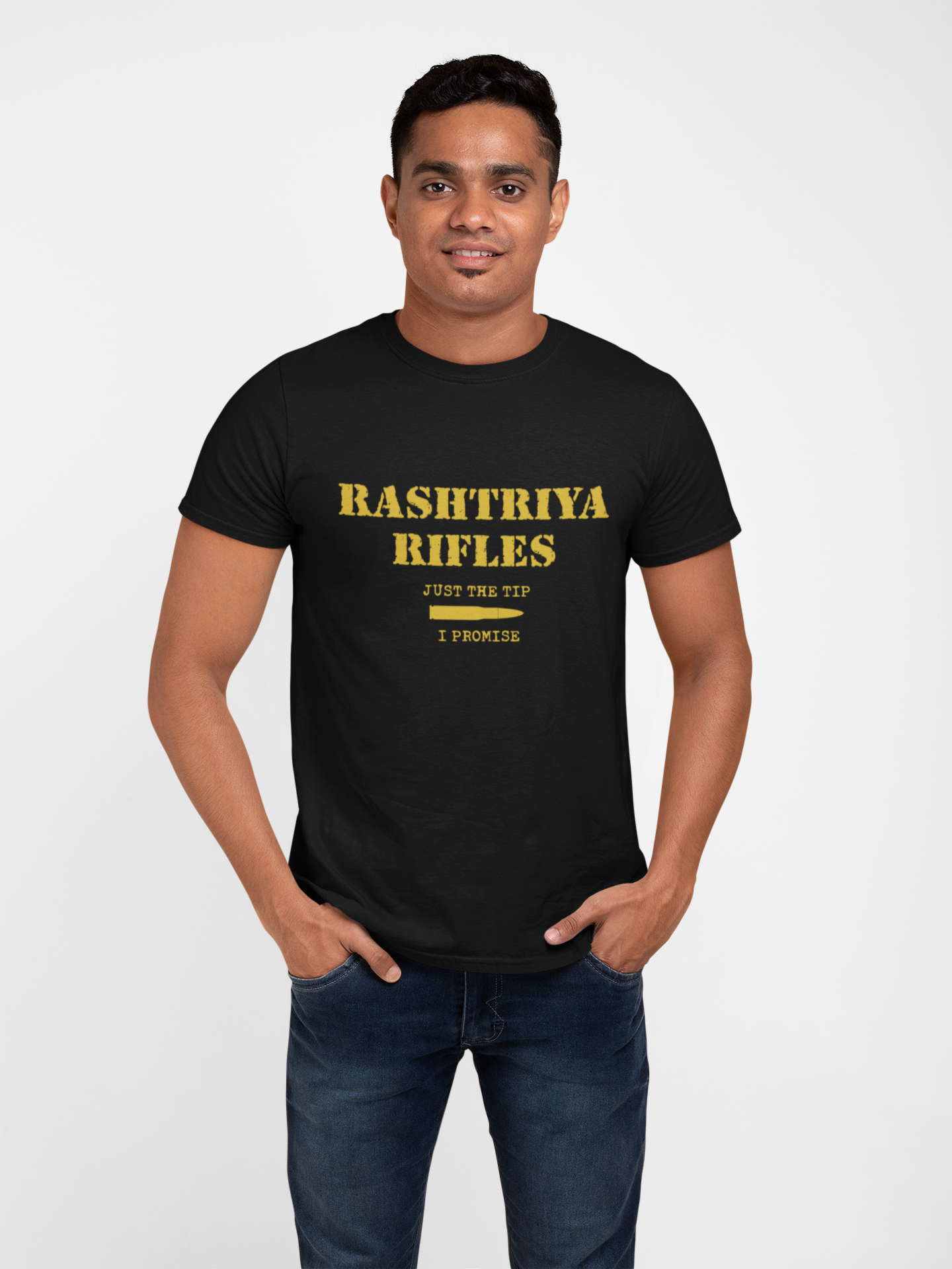Rashtriya Rifles T-shirt - RR Just the Tip, I Promise ( Men)