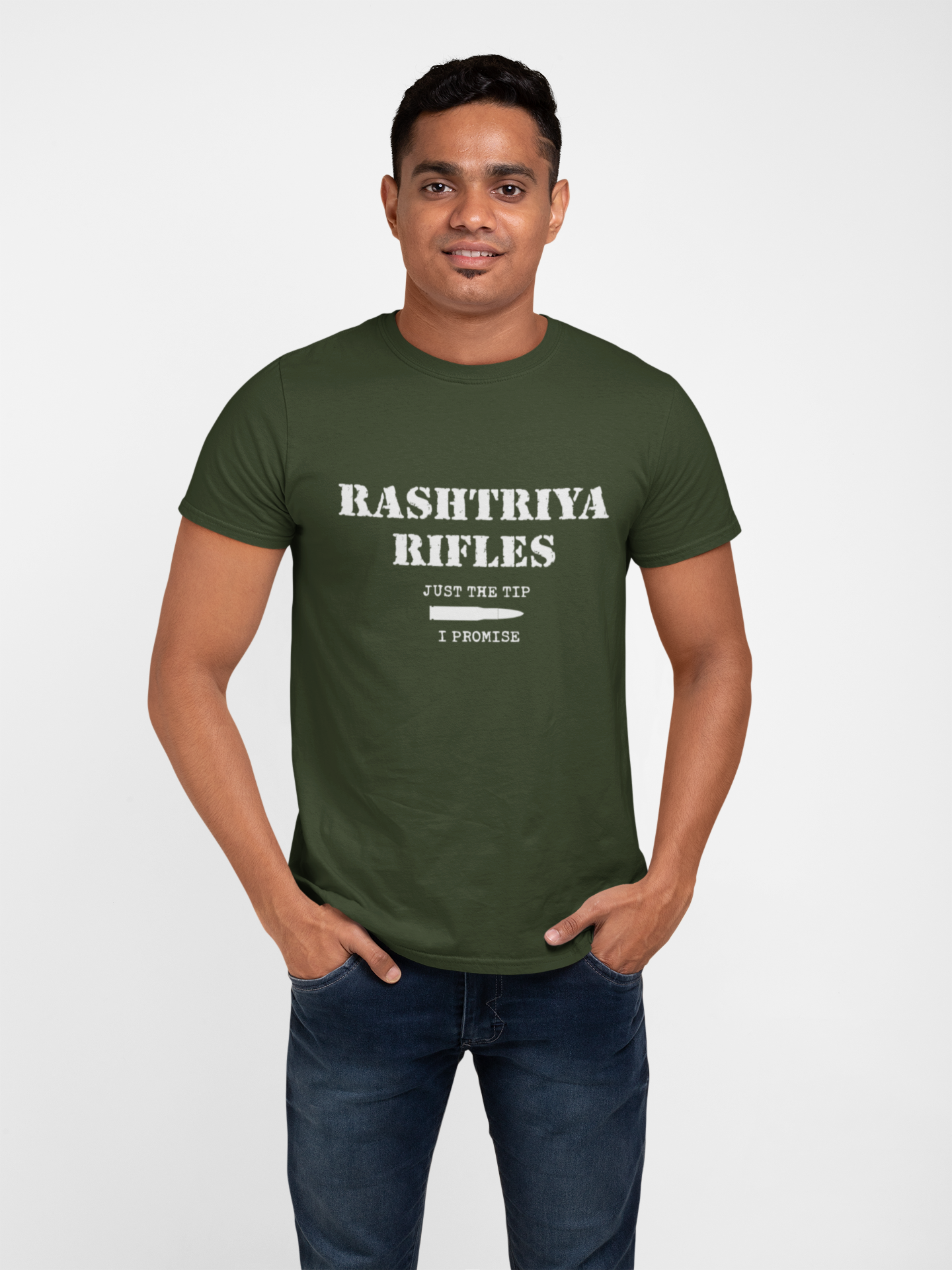 Rashtriya Rifles T-shirt - RR Just the Tip, I Promise ( Men)