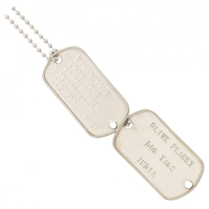 Set Of 2 Personalised Dog Tags - Rivet Holes