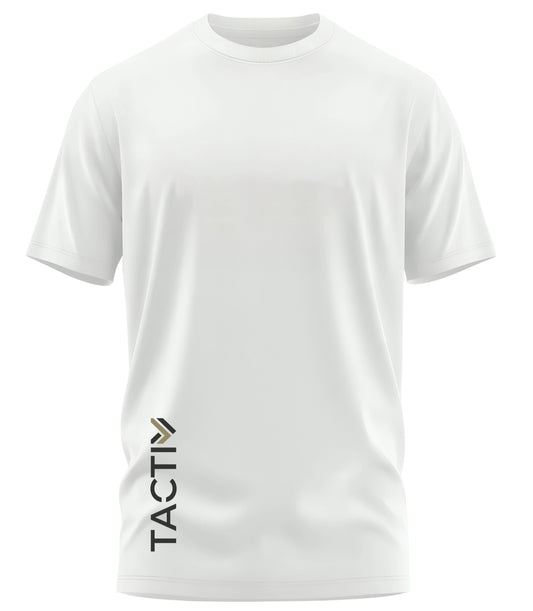 Tactiv Vertical Word Logo on Body T-shirt | Crew Neck | Half Sleeve