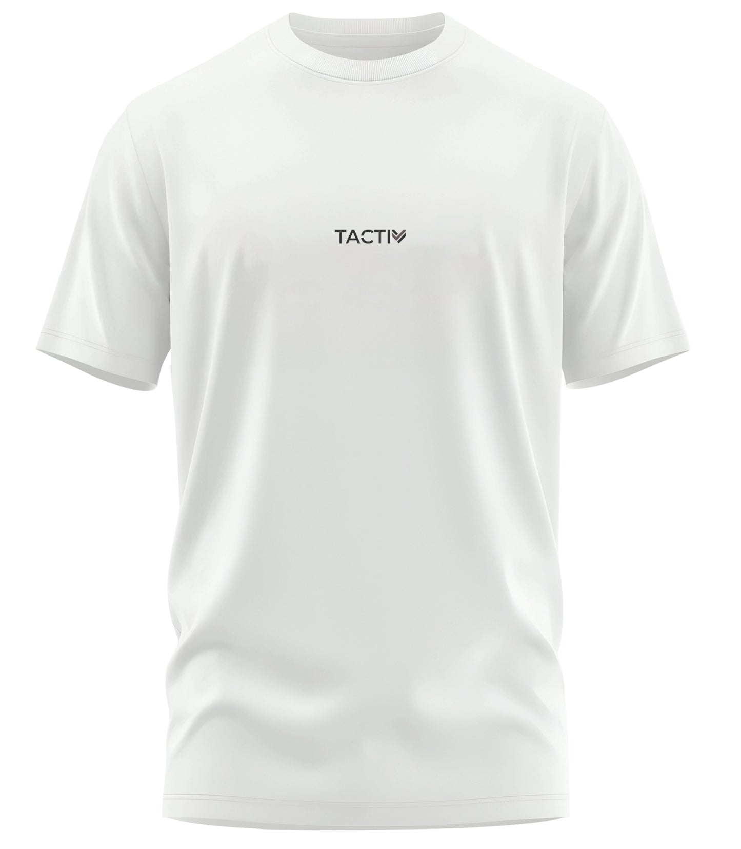 Tactiv Word Logo on Center Chest T-shirt | Crew Neck | Half Sleeve